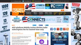 
                            11. ASO platform Mobile Action ditches indie subscription fee for limited ...