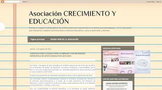 
                            13. Asociación CRECIMIENTO Y EDUCACIÓN: CONVOCATORIA ...