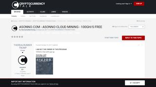 
                            1. Asonno.com - Asonno Cloud Mining - 100GH/s free - PROMOTIONS / OFF ...