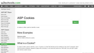 
                            9. ASP Cookies - W3Schools