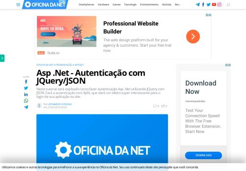
                            7. Asp .Net - Autenticação com JQuery/JSON - Oficina da Net