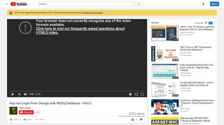 
                            7. Asp net Login Form Design with MySql Database - Part 2 - YouTube