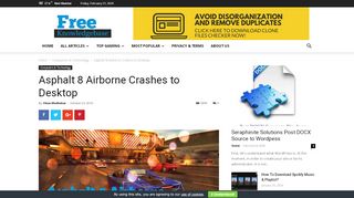 
                            9. Asphalt 8 Airborne Crashes to Desktop | Free Knowledgebase