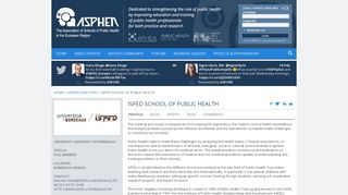 
                            4. ASPHER - ISPED School of Public Health