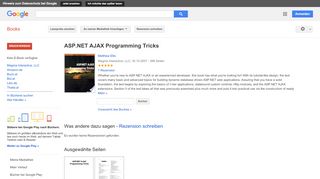 
                            9. ASP.NET AJAX Programming Tricks - Google Books-Ergebnisseite