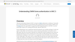 
                            4. ASP.NET Blog | Understanding OWIN Forms authentication in MVC 5