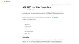 
                            6. ASP.NET Cookies Overview - MSDN - Microsoft