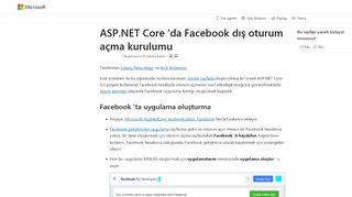 
                            6. ASP.NET core'da Facebook dış oturum açma Kurulumu | Microsoft Docs