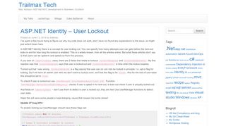 
                            7. ASP.NET Identity – User Lockout | Trailmax Tech