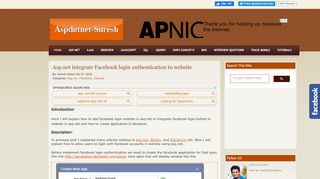 
                            10. Asp.net integrate Facebook login authentication to website - ASP ...