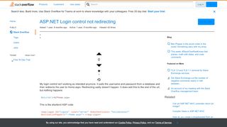 
                            9. ASP.NET Login control not redirecting - Stack Overflow