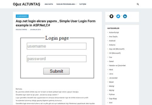 
                            7. Asp.net login ekranı yapımı , Simple User Login Form example in ASP ...