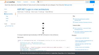 
                            4. ASP.NET Login in n-tier architecture - Stack Overflow