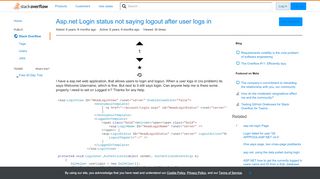 
                            5. Asp.net Login status not saying logout after user logs in - Stack Overflow