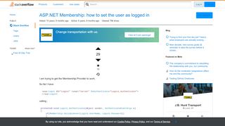 
                            5. ASP.NET Membership: how to set the user as logged in - Stack Overflow