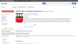 
                            10. ASP.NET MVC 1.0 Website Programming: Problem - Design - Solution - Resultat for Google Books