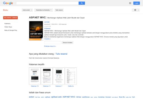 
                            12. ASP.NET MVC : Membangun Aplikasi Web Lebih Mudah dan Cepat - Hasil Google Books