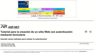 
                            11. ASP.NET: Tutorial para la creación de un sitio Web con autenticación ...