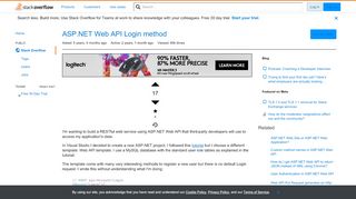 
                            2. ASP.NET Web API Login method - Stack Overflow