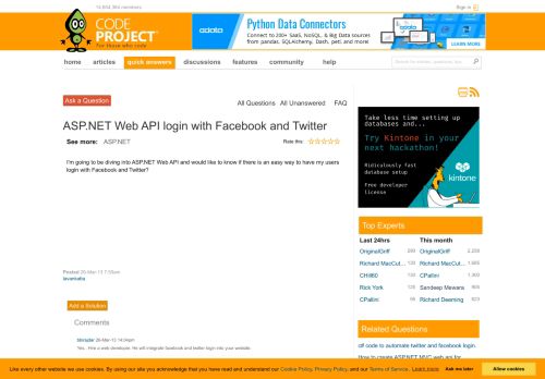 
                            12. ASP.NET Web API login with Facebook and Twitter - CodeProject