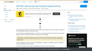 
                            11. ASP.NET web api login with facebook stopped working - Stack Overflow