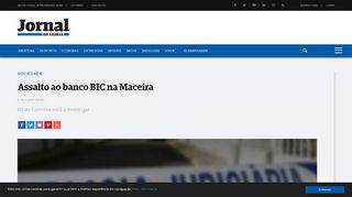 
                            11. Assalto ao banco BIC na Maceira - Jornal de Leiria