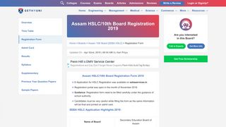 
                            11. Assam 10th Board Registration Form 2019-SEBA 10th Application ...