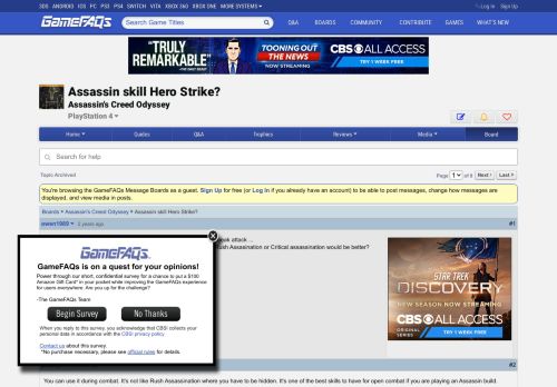 
                            13. Assassin skill Hero Strike? - Assassin's Creed Odyssey Message ...