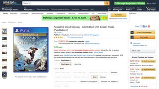 
                            11. Assassin's Creed Odyssey - Gold Edition (inkl. Season Pass) - Amazon