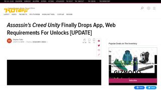 
                            10. Assassin's Creed Unity Finally Drops App, Web Requirements For ...