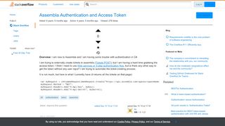 
                            8. Assembla Authentication and Access Token - Stack Overflow