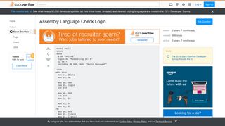 
                            1. Assembly Language Check Login - Stack Overflow