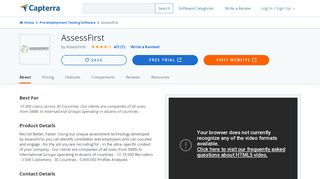 
                            9. AssessFirst Reviews and Pricing - 2019 - Capterra