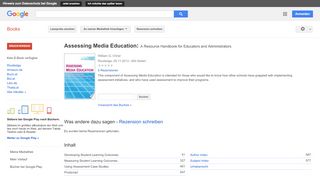 
                            11. Assessing Media Education: A Resource Handbook for Educators and ... - Google Books-Ergebnisseite