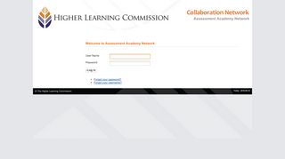 
                            9. Assessment Academy E-Network - Login - HLC Collaboration Network