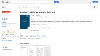 
                            12. Asset and Liability Management Handbook - Google बुक के परिणाम