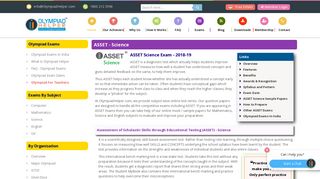 
                            11. ASSET Science - Syllabus and Sample Papers - Olympiad Helper