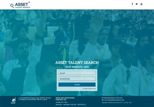 
                            7. ASSET Talent Search - Login Page