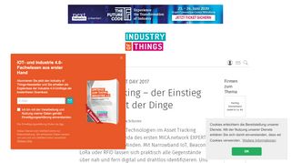 
                            3. Asset Tracking – der Einstieg ins Internet der Dinge - Industry of Things