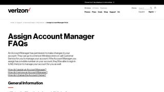 
                            13. Assign Account Manager FAQs | Verizon Wireless
