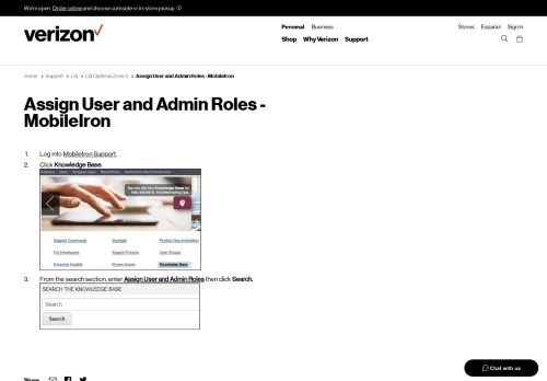 
                            11. Assign User and Admin Roles - MobileIron | Verizon Wireless