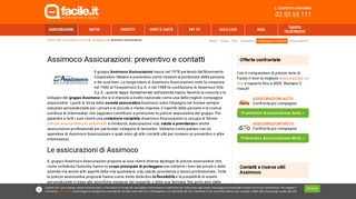 
                            8. Assimoco Assicurazioni: assicurazioni online | Facile.it