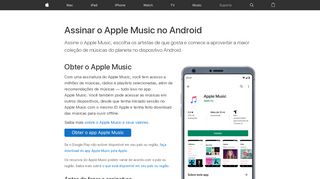 
                            2. Assinar o Apple Music no Android - Suporte da Apple
