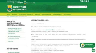 
                            1. Assinatura de e-mail | Prefeitura de Belo Horizonte - PBH