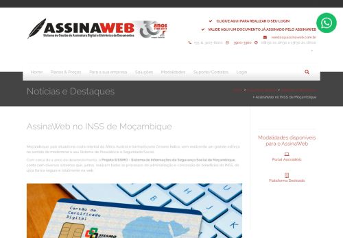 
                            12. AssinaWeb no INSS de Moçambique - AssinaWeb | Sistema de ...