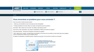 
                            3. Assistance pour des problèmes de connexion - ABC Bourse