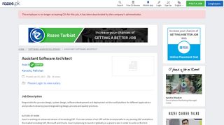 
                            11. Assistant Software Architect Job, Karachi, Axact - ROZEE.PK