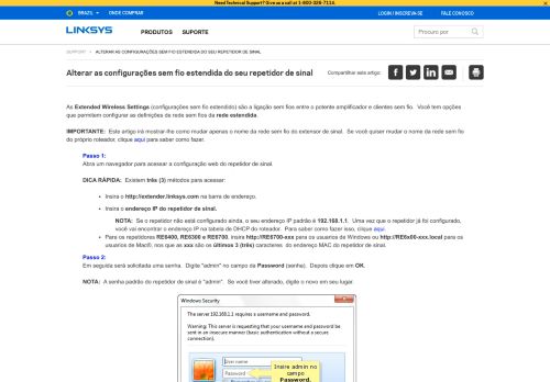 
                            12. Assistência Oficial da Linksys - Alterar as configurações sem fio ...