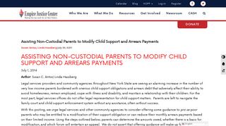 
                            12. Assisting Non-Custodial Parents to Modify Child Support and Arrears ...