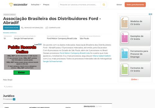 
                            11. Associação Brasileira dos Distribuidores Ford - Abradif | Escavador